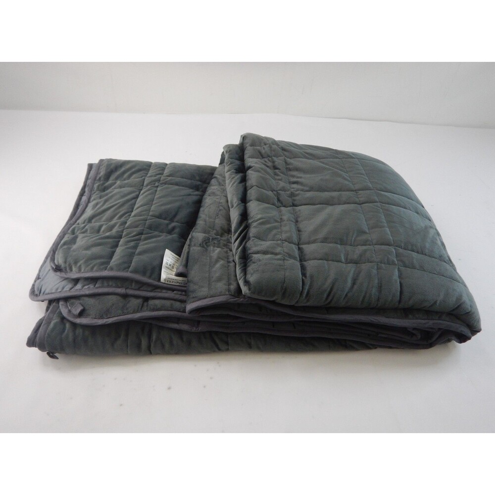 Dual Sided Weighted Blanket, King Size, Dark Grey